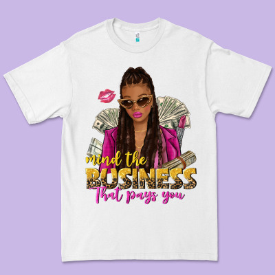 Mind The Business That Pays You Afro Woman Premium Tee Designed By Nancycooperartshop