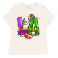 Bone louisiana mardi gras Ladies Tee - MaliasSmallBusiness