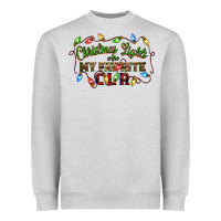 Heather Grey christmas lights are my favorite color Heavyweight Sweatshirt - CowGirlArtShop