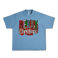 Pebble Blue Merry Christmas Buffalo Plaid Leopard Urban Heavy Tee - Bettercallsaul