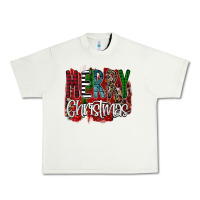 Pistachio Merry Christmas Buffalo Plaid Leopard Urban Heavy Tee - Bettercallsaul