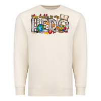 Sandshell My Daddy is my Hero Teacher Premium Sweatshirt - CowhideDigitalArt