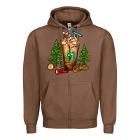 Chestnut camping cold drink frappe Zipper Hoodie - FaDigitalArtStudio
