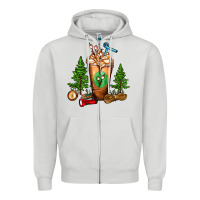 Camping Cold Drink Frappe Zipper Hoodie | Teevron