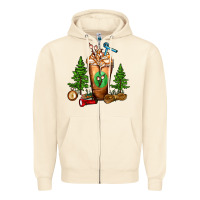 Sandshell camping cold drink frappe Zipper Hoodie - FaDigitalArtStudio