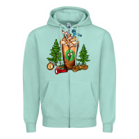 Seafoam camping cold drink frappe Zipper Hoodie - FaDigitalArtStudio