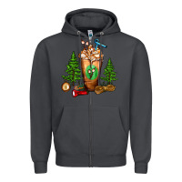 Smoke camping cold drink frappe Zipper Hoodie - FaDigitalArtStudio