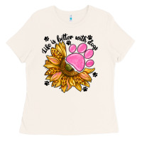 Bone life is better with dogs Ladies Tee - NancyCooperArtShop