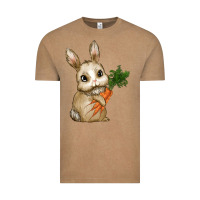 Vintage Coffee eastrt bunny carrot Vintage Tee - RanaPortraitStore