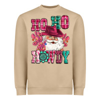 Mushroom ho ho howdy santa pink christmas Heavyweight Sweatshirt - CowGirlArtShop