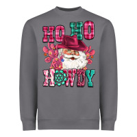 Storm ho ho howdy santa pink christmas Heavyweight Sweatshirt - CowGirlArtShop