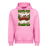 Fuchsia Pink christmas gnomes truck Urban Hoodie - Artiststas