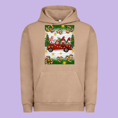 Christmas Gnomes Truck Urban Hoodie Designed By Artiststas