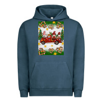 Pigment Midnight Navy christmas gnomes truck Urban Hoodie - Artiststas