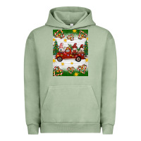 Pigment Oil Green christmas gnomes truck Urban Hoodie - Artiststas
