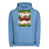 Pigment Pebble Blue christmas gnomes truck Urban Hoodie - Artiststas
