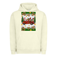 Pigment Pistachio christmas gnomes truck Urban Hoodie - Artiststas