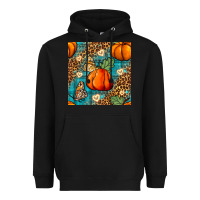 Black pumpkin and butterfly seamless pattern Heavyweight Hoodie - BundleAndBundleShop