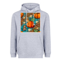 Heather Grey pumpkin and butterfly seamless pattern Heavyweight Hoodie - BundleAndBundleShop