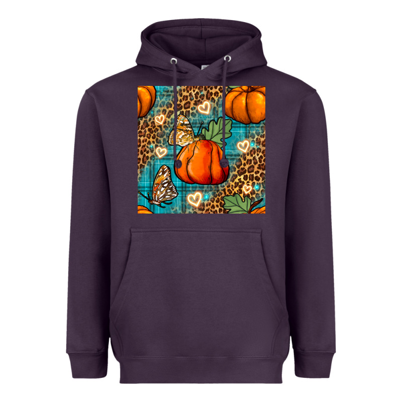 Pumpkin And Butterfly Seamless Pattern Heavyweight Hoodie by BundleAndBundleShop | Teevron
