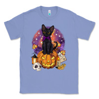 Colony Blue halloween black cat pumpkin Classic Tee - BarkalooDesign