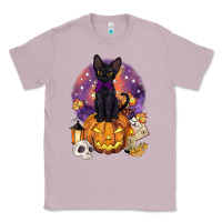 Lilac halloween black cat pumpkin Classic Tee - BarkalooDesign