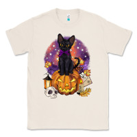 Natural halloween black cat pumpkin Classic Tee - BarkalooDesign