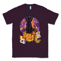 Plum halloween black cat pumpkin Classic Tee - BarkalooDesign
