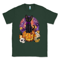 Sports Green halloween black cat pumpkin Classic Tee - BarkalooDesign