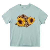 Arona sunflower leopard patch Heavy Core Tee - AdoDesignShop