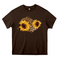Sunflower Leopard Patch Heavy Core Tee | Teevron