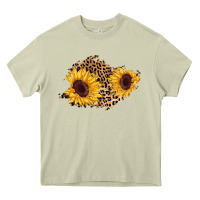 Mossy sunflower leopard patch Heavy Core Tee - AdoDesignShop