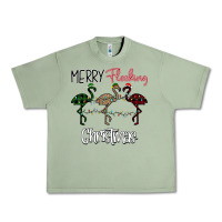 Oil Green Merry Flocking Christmas Urban Heavy Tee - Bettercallsaul