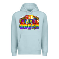 Blue Mist the future is queer Premium Hoodie - FaDigitalArtStudio