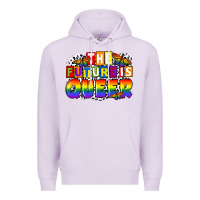 Lilac the future is queer Premium Hoodie - FaDigitalArtStudio