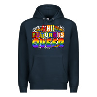Navy the future is queer Premium Hoodie - FaDigitalArtStudio