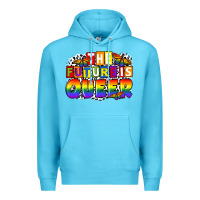 Ocean Blue the future is queer Premium Hoodie - FaDigitalArtStudio