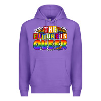 Purple the future is queer Premium Hoodie - FaDigitalArtStudio