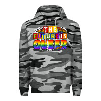 Slate Camo the future is queer Premium Hoodie - FaDigitalArtStudio