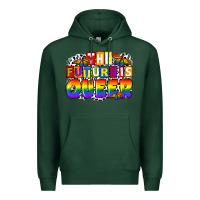 Sports Green the future is queer Premium Hoodie - FaDigitalArtStudio