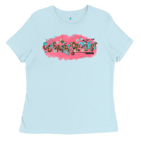 Baby Blue cosmetologist Ladies Tee - NancyCooperArtShop