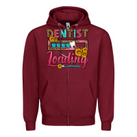 Burgundy Dentist Loading With Coffee Mug Zipper Hoodie - FaDigitalArtStudio
