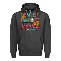 Charcoal Heather Dentist Loading With Coffee Mug Zipper Hoodie - FaDigitalArtStudio