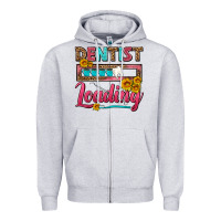 Heather Grey Dentist Loading With Coffee Mug Zipper Hoodie - FaDigitalArtStudio