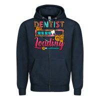 Navy Dentist Loading With Coffee Mug Zipper Hoodie - FaDigitalArtStudio