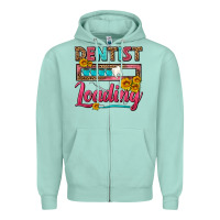 Seafoam Dentist Loading With Coffee Mug Zipper Hoodie - FaDigitalArtStudio