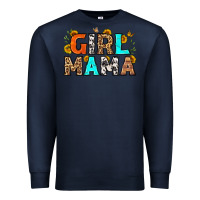 Navy girl mama Premium Sweatshirt - LillyAllenDesigns