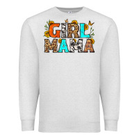 Oatmeal Heather girl mama Premium Sweatshirt - LillyAllenDesigns