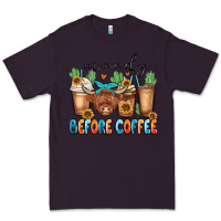 Plum moody before coffee Premium Tee - MaliasSmallBusiness