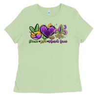 Matcha peace love mardi gras Ladies Tee - MaliasSmallBusiness